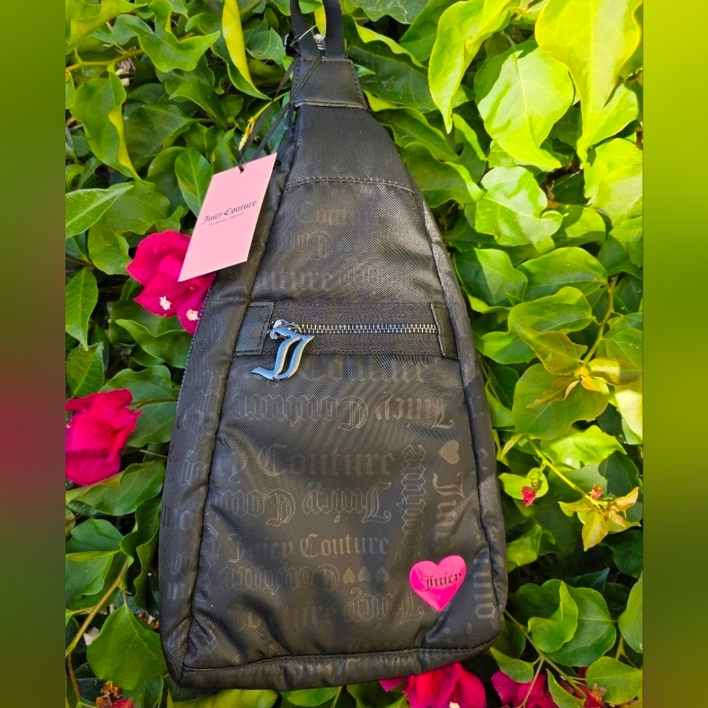 Juicy Couture  Sling Zip Around Designer Nylon Bag New W/tags.